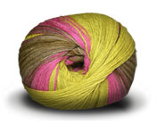 Knit One Crochet Too Ty-Dy Socks 1574 Magenta Moss